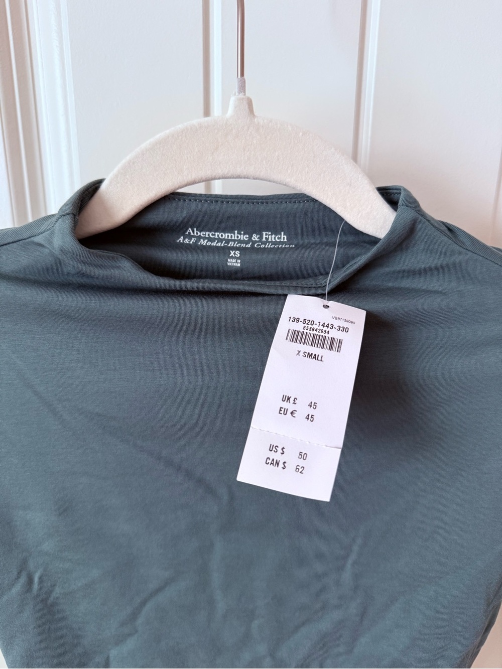Abercrombie & Fitch Teal Mock Neck Bodysuit